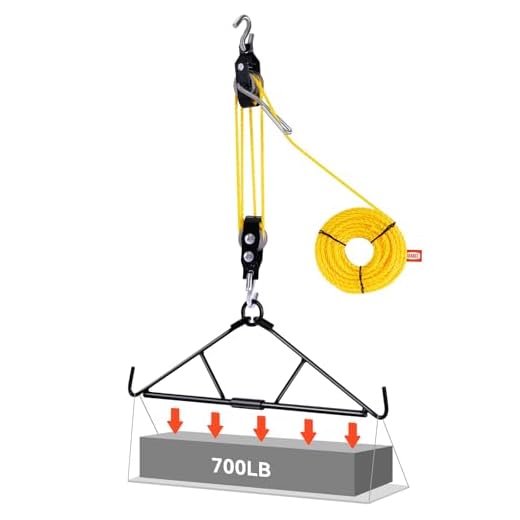 GearOZ Deer Hanger, Elk Hoist Pulley Lift System with Gambrel, Hunting Game Hanging Kit for Deer Carcass/Butcher, Max to 700 LBS, Wild Hunting Gifts for Men, Deer Hunting Accessories