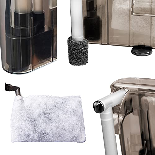 Image of Aquatop Forza 66 GPH Zero Bypass Hang On Filter - for 20 Gallon Tanks, Great for Salt & Freshwater Tanks, Keeps Water Crystal Clear, Prefiltered Water Intake, Aquarium Filter, PF-Zero