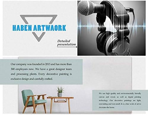 Miniatura 5 de Concepto de grabación de estudio, micrófonos e imágenes, impresión en lienzo, arte de pared, fotografía moderna, decoración del hogar, patrón único,