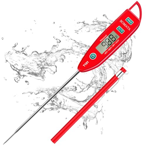 Kochthermometer ± 1 ℃, schnelles Ablesen, 2-4s wasserdicht, IPX7 waschbar, T101B Rosarot