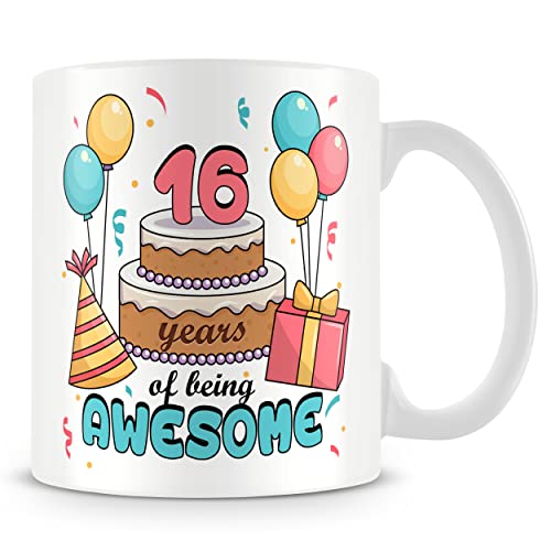 Taza de regalo de cumpleaños 16 – 16 años de ser impresionante