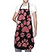 SHEYZYLTD Tablier rose rouge avec poches, unisexe, réglable, imperméable pour la maison, la cuisine, le restaurant, le café, comme sur l'image, taille unique