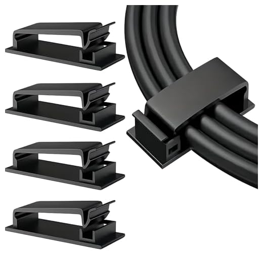4 Pack Cable Clips for Desk Cord Organizer Holder Wire Management Clips for Office Home Cable Storage