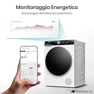 Hisense DH7S107BW Asciugatrice Pompa di Calore con AI, Condensatore Autopulente, Refresh Vapore, Ion Tech, 10kg Classe C, Display TFT a colori, Smart e Connect Life, Oblò Doppia Porta