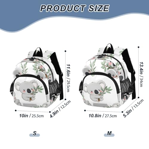 Kid's Backpack for Boys & Girls Toddler Bag Cute Koala Pattern Backpack with Safety Leash2