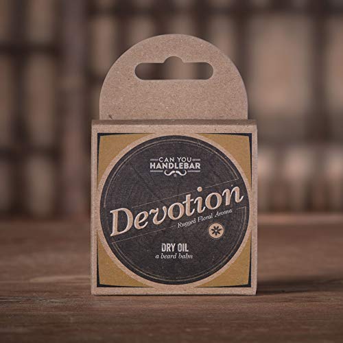 Canyouhandlebar Beard Balm For Men, Dry Oil Beard Wax, Natural Beard Care Conditioner Moisturizer Softener Grooming Products, Patchouli & Floral Scent, 2 Oz Stainless Steel Tin #TOP3