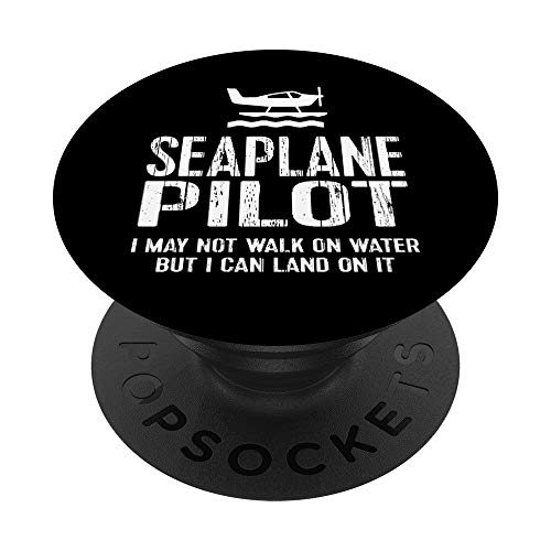 Seaplane Pilot TShirt - Can Land Tee PopSockets Agarre y Soporte para Teléfonos y Tabletas