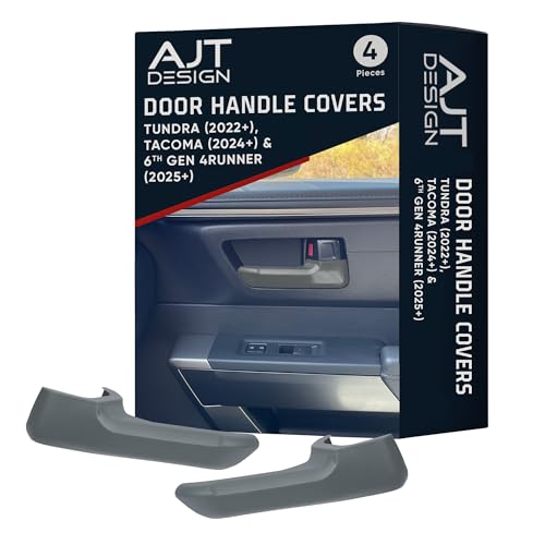 Image of AJT DESIGN Door Handle Covers Compatible with Toyota Tundra (2022+), Tacoma (2024+) & 4Runner (2025+) | Interior Accessories | High Strength ABS Plastic | Made in USA | 4 Piece Set - Lunar Rock