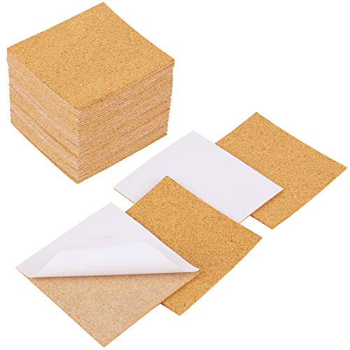 Apipi 40 Pack Self-Adhesive Cork Squares - 4