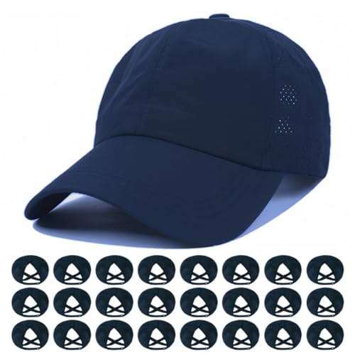 Image of Quick Dry Fit Baseball Cap - Water Repellent Sun Hat for Fishing, Running, Hiking, Golf, Surfing, Sailing, Boating