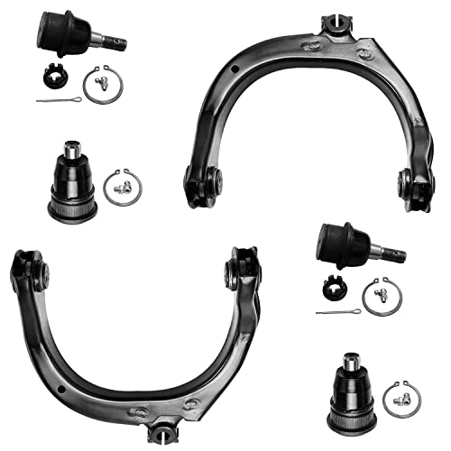 Image of Detroit Axle - 16pc Front End Kit for Chevy Trailblazer GMC Envoy 2 Upper Control Arms 4 Upper & Lower Ball Joints 4 Front Rear Sway Bars 4 Inner Outer Tie Rods 2 Boots Rainer SSR Ascender Replacement