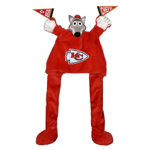 Littlearth NFL Cheering Sidekick Hat Kansas City Chiefs Team Color