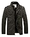 WenVen Men's Winter Casual Cotton Military Thicken Jacket