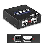 HDMI Splitter 1 in 2 Out, NEWPOWER 1x2 Hdmi Splitter Supports Full HD 4K @ 30HZ & 3840×2160P & 3D for Xbox PS4/ 3 Roku Blu-Ray Player Fire TV (Included High Speed HDMI Cable)
