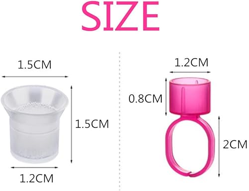 Miniatura 2 de Vasos de plástico para anillo de tinta de tatuaje con vasos de tinta de esponja, paquete de 50 tapas de pigmento portátiles para anillo de tinta de