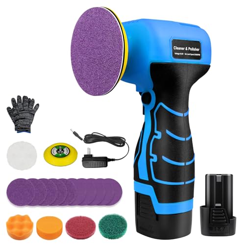 Cordless Sander 3 Palm Sander with 16.8V 2.0Ah Li-ion Battery 3500RPM Mini Polisher 19 Accessories Sanders Tool for Sanding/Polishing/Waxing/Cleaning