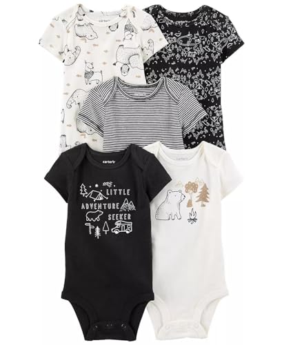 Image of Carter's Baby Boys 5-Pack Original Short Sleeve Bodysuits