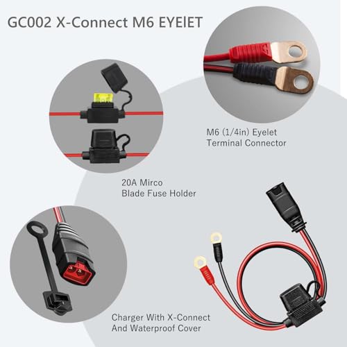 Image of 4-Pack GC002 X-Connect M6 Eyelet Terminals Fit for NOCO Battery Chargers