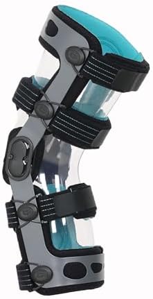 Komzer ACL Knee Brace, Functional Knee Support for PCL, MCL, Ligament Sports Injuries, Meniscus Tear, Relief from Knee Joint Pain with Side Stabilizers for Men & Women, XL-Right