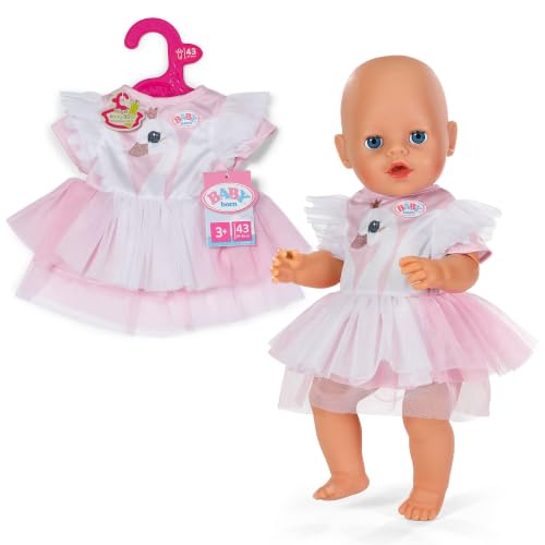 BABY born Robe Cygne 43 cm avec Jupe en Tulle