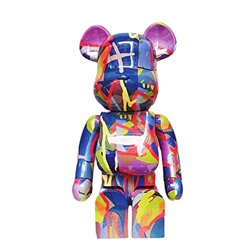 Bearbrick 400% Ours Violent Blocs de Construction Ours Couleur limité Statue décoration Jouet modèle Collection Ornements Cadeau Taille 28cm(11in) A Cover