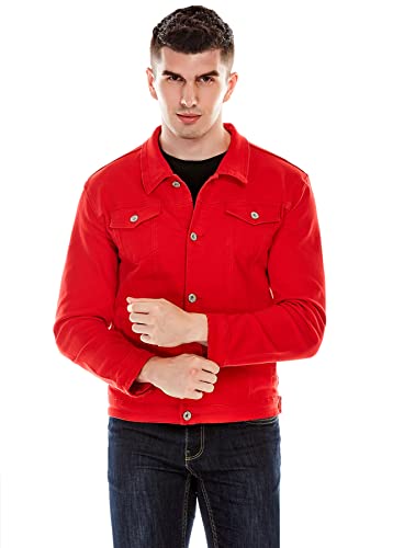 Image of Idopy Men`s Casual Cowboy Rugged Jean Denim Biker Trucker Jacket