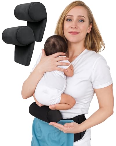 TwinGo Infant Insert for Newborn Carrier - Baby Carrier Accessories for Front Carry - Soft Foam Cushion & Breathable Cotton Fabric - Baby Support for 7 lbs & Up - Twin Pack