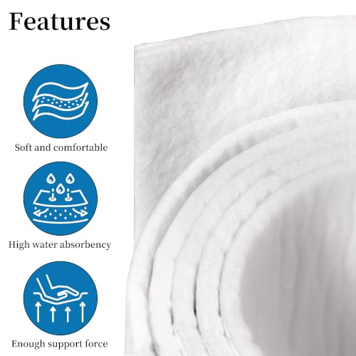 Image of Pllieay Adhesive Felt Premium Grade, 1 /4 inchx 6 inchx 4.37yd Orthopedic Felt Roll | White Felt Rolls with Adhesive Backing, Quality Rayon Blend for Provide Cushioning and Support in Pain Foot