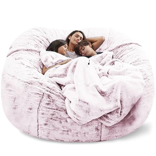 JGJSQYY Funda para puf sin Relleno, Grande, Redonda, Suave y mullida, Funda para puf Gigante de Terciopelo PV Lavable, Funda para sofá Cama puf para Adultos, Muebles de salón y Dormitorio