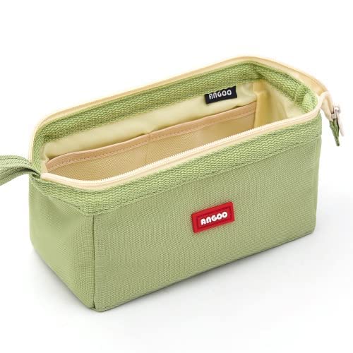 Cicimelon 2Pc Pencil Case Big Capacity Pen Bag Pouch Stationery Organizer With Zipper For School Students Office Women Green #TOP7
