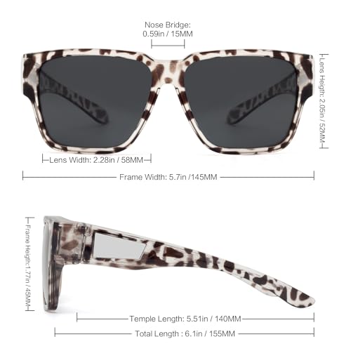 Image of Face Shadow Over Glasses Sunglasses for Men | Polarized Lightweight UV400 Unisex Fit Over Glasses
