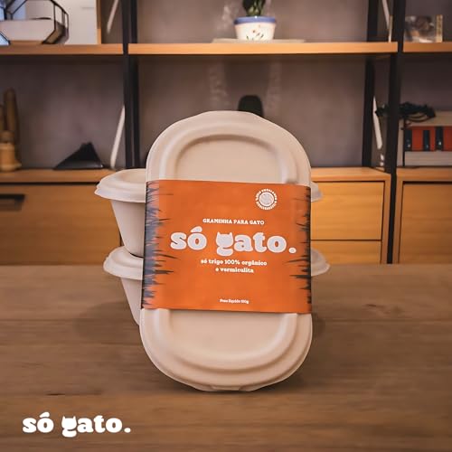 Kit 02 Graminhas Orgânicas Para Gatos - Petisco 100% Natural - SóGato