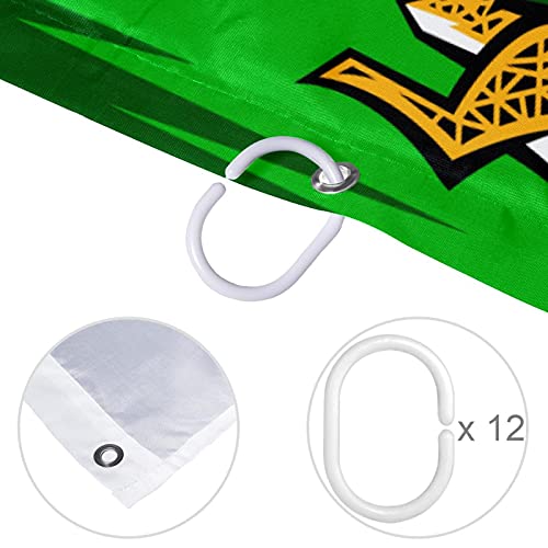 Rideaux de douche à fond vert Onrushing sans odeur 182,9x182,9 cm - 5