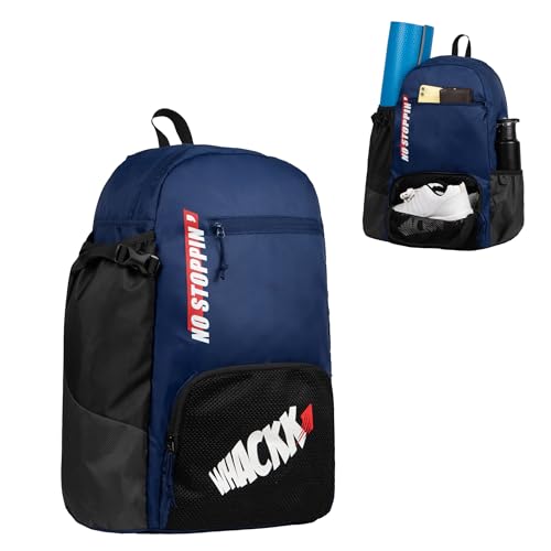 Whackk Plank Nvy Blk 30L Meditation Yoga Aerobics Exercise Gym Mat Carrier Bag Backpack yoga mat holder 1 Easy access pocket Shoe/Wet compartment 1 Bottle holder Padded shoulder strap for men women (B0D798WXVL) Amazon Price History, Amazon Price Tracker