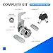 1Pack Toolbox Lock with Keys 5/8 Inch Cabinet Locks Keyed Alike Tubular Cam Lock Hook Cam with Zinc Alloy