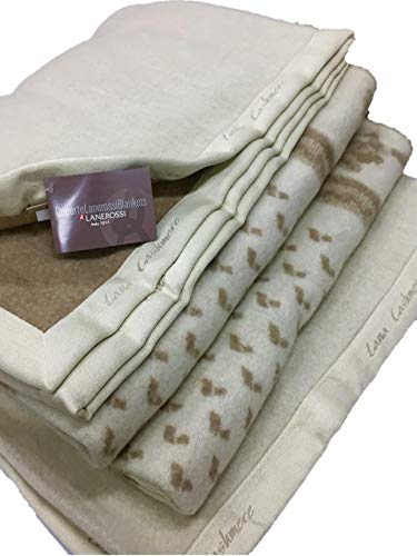 LANEROSSI Coperta 100% Pura Lana Vergine e Cachemire da Letto Art Serenella – 2 Posti …