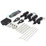 【What Will You Get】This central locking system comes with 4 actuators, 2 remote controls, 1 door lock module, wire harness and a complete set of accessories for installation. 【4 Door Power Lock Kit】This is an universal 4 door power lock kit with keyl...