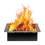 Grovellis 36 inch Outdoor Fire Pit Liner, Square Heavy Duty Fire Pits, Rim Insert Firepit for Outside, DIY Campfire Fireplace
