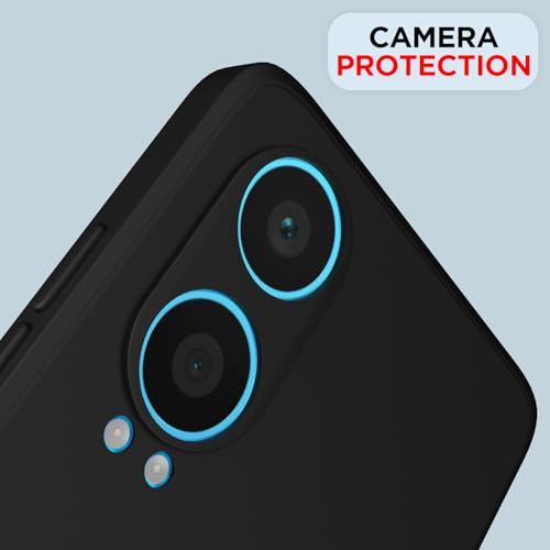 Image of Outlouders Back Cover for OnePlus Nord CE 4 Lite 5G | Camera Protection | Durable Soft Matte Silicone Bumper Case (Black)