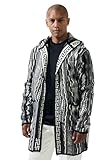 Stacy Adams Men's Fancy Sweater Jacket (3XL, 02BLACK)