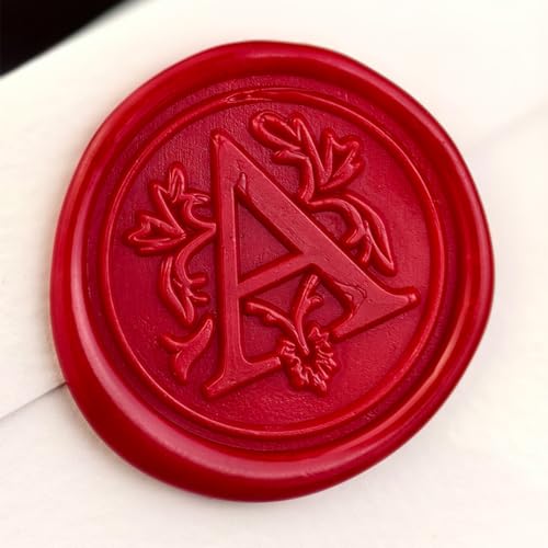 image for TELOSMA Medieval Traditional Initial Alphabet Wax Seal Stamp, Brass He