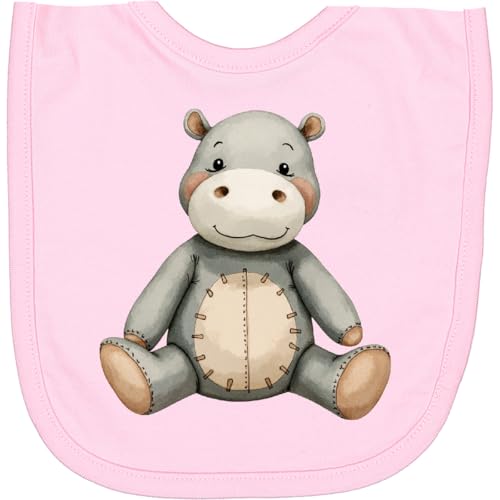 inktastic Vintage Knitted Plush Hippo Newborn Bib