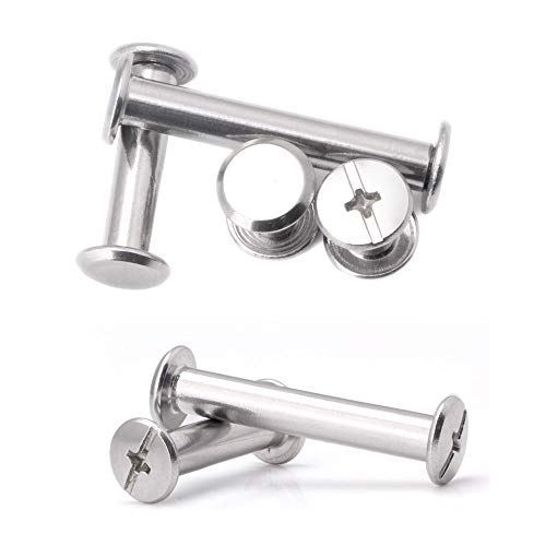 Spzcdza 100Pcs Phillips Chicago Screw Binding Screws Posts Assortment Kit For Scrapbook Photo Albums Extension Posts And Screws Craft And Diy Leather Decoration Bookbinding(M5 X10-60) #TOP3