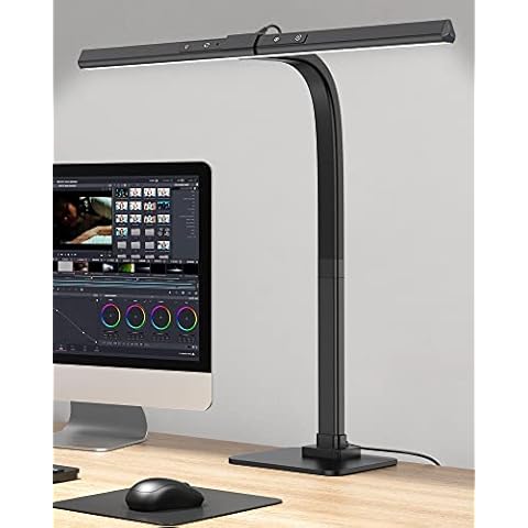 KableRika Schreibtischlampe LED Dimmbar, 12W Augenschutz Arbeitslampe Cover