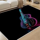 RRUxiia Guitare Tapis Poils Courts Aspect Fourrure 240x300 cm Musical Carpet...