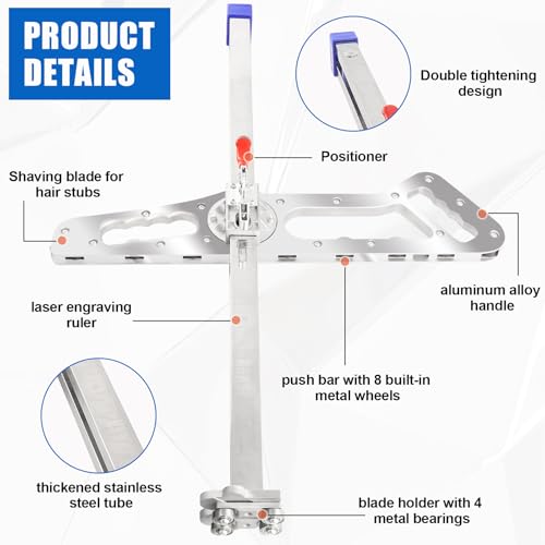 Foldable Drywall Cutting Tool, Hand Push Gypsum Drywall Cutter with Aluminum Alloy, 1.5 to 61cm Blade Adjustable Gypsum Board Cutter with 6pcs Blades by Enkreefi - Used condition - Image 6