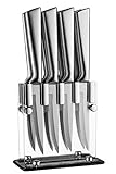 Stainless Steel Steak Knives With Block - High Quality Steak Knife Set Of 8 In Acrylic Stand