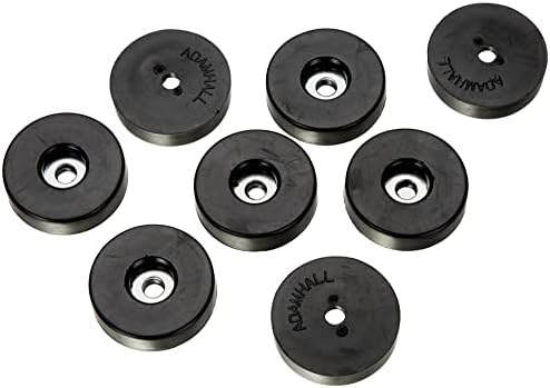 Adam Hall Hardware zestaw czarnych gumowych nóżek, w torbie, zestaw 4 sztuk, 38 x 15 mm, czarny