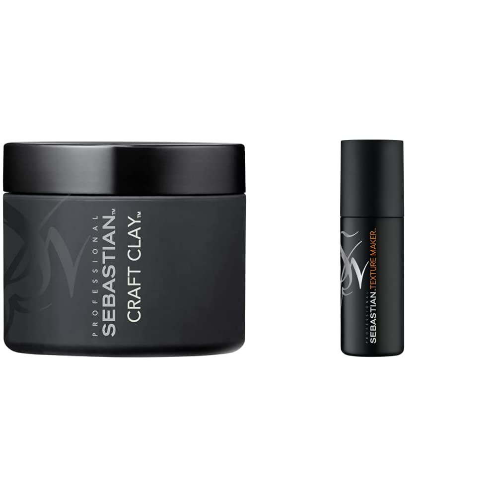 Sebastian Craft Clay, Remoldable Texturizing Hair Clay, Texture Maker Hair Spray