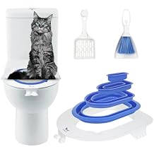 Cat Toilet Training Kit, Plastic Sand Box Mat Trainer Toilet Cleaning Hygienic Pet Supply 2025